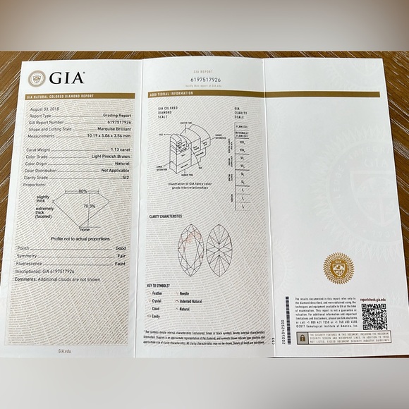 Natural Fancy Light Pinkish Brown (Pink Diamond) GIA Certified 1.46 ctw 14k Ring - Picture 8 of 12